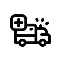 ambulance line icon. Clean and minimalist icon for websites and mobile apps. vector
