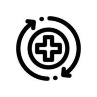 recovery line icon. Clean and minimalist icon for websites and mobile apps. vector