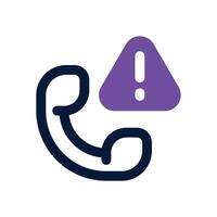 emergency call dual tone icon. Sleek and modern icon for websites and mobile apps. vector
