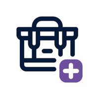 medical kit dual tone icon. Sleek and modern icon for websites and mobile apps. vector