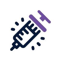 syringe dual tone icon. Sleek and modern icon for websites and mobile apps. vector