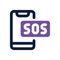 sos dual tone icon. Sleek and modern icon for websites and mobile apps. vector