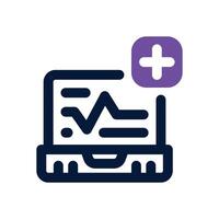 laptop dual tone icon. Sleek and modern icon for websites and mobile apps. vector