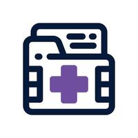 medical report dual tone icon. Sleek and modern icon for websites and mobile apps. vector