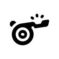 whistle glyph icon. Strong and solid icon for websites and mobile apps. vector