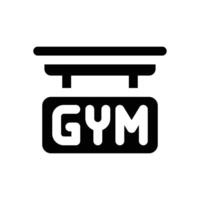 gym glyph icon. Strong and solid icon for websites and mobile apps. vector