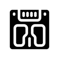 weight scale glyph icon. Strong and solid icon for websites and mobile apps. vector