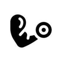 fitness glyph icon. Strong and solid icon for websites and mobile apps. vector
