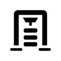 gym station glyph icon. Strong and solid icon for websites and mobile apps. vector