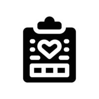 health report glyph icon. Strong and solid icon for websites and mobile apps. vector