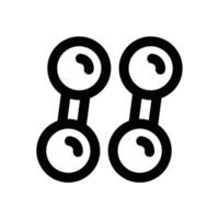 dumbbell line icon. Clean and minimalist icon for websites and mobile apps. vector