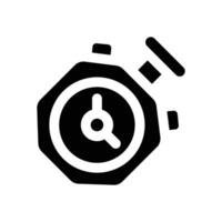 stopwatch glyph icon. Strong and solid icon for websites and mobile apps. vector