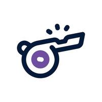 whistle dual tone icon. Sleek and modern icon for websites and mobile apps. vector