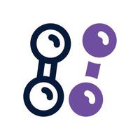 dumbbell dual tone icon. Sleek and modern icon for websites and mobile apps. vector