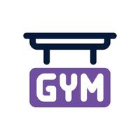 gym dual tone icon. Sleek and modern icon for websites and mobile apps. vector