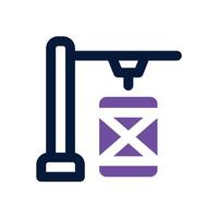boxing bag dual tone icon. Sleek and modern icon for websites and mobile apps. vector