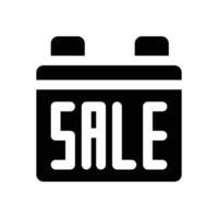 sale day glyph icon. Strong and solid icon for websites and mobile apps. vector