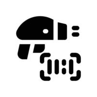 barcode scanner glyph icon. Strong and solid icon for websites and mobile apps. vector