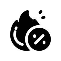 hot dale glyph icon. Strong and solid icon for websites and mobile apps. vector