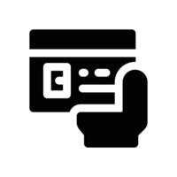 tap to pay glyph icon. Strong and solid icon for websites and mobile apps. vector
