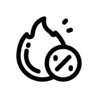hot dale line icon. Clean and minimalist icon for websites and mobile apps. vector