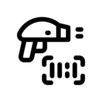 barcode scanner line icon. Clean and minimalist icon for websites and mobile apps. vector