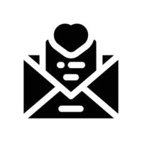 greeting card glyph icon. Strong and solid icon for websites and mobile apps. vector