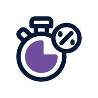 time sale dual tone icon. Sleek and modern icon for websites and mobile apps. vector