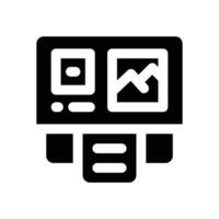 post card glyph icon. Strong and solid icon for websites and mobile apps. vector