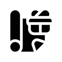 wrapping glyph icon. Strong and solid icon for websites and mobile apps. vector