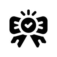 ribbon glyph icon. Strong and solid icon for websites and mobile apps. vector