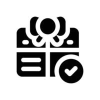 reward card glyph icon. Strong and solid icon for websites and mobile apps. vector