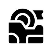 adhesive tape glyph icon. Strong and solid icon for websites and mobile apps. vector