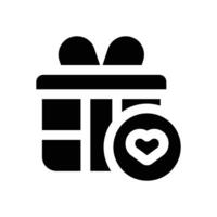 romantic gift glyph icon. Strong and solid icon for websites and mobile apps. vector