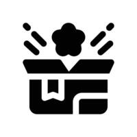surprise glyph icon. Strong and solid icon for websites and mobile apps. vector