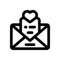 greeting card line icon. Clean and minimalist icon for websites and mobile apps. vector