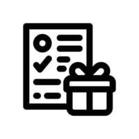 gift list line icon. Clean and minimalist icon for websites and mobile apps. vector