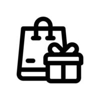 gift bag line icon. Clean and minimalist icon for websites and mobile apps. vector