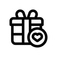 romantic gift line icon. Clean and minimalist icon for websites and mobile apps. vector
