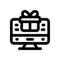 online gift line icon. Clean and minimalist icon for websites and mobile apps. vector