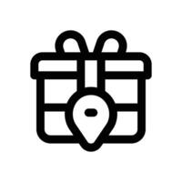gift location line icon. Clean and minimalist icon for websites and mobile apps. vector