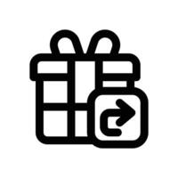 return gift line icon. Clean and minimalist icon for websites and mobile apps. vector