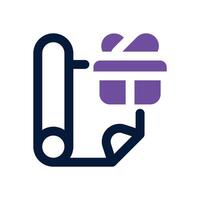 wrapping dual tone icon. Sleek and modern icon for websites and mobile apps. vector