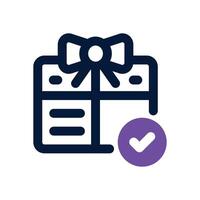 reward card dual tone icon. Sleek and modern icon for websites and mobile apps. vector