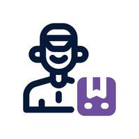 courier dual tone icon. Sleek and modern icon for websites and mobile apps. vector