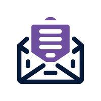 envelope dual tone icon. Sleek and modern icon for websites and mobile apps. vector