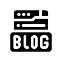 blogging glyph icon. Strong and solid icon for websites and mobile apps. vector