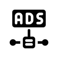 marketing glyph icon. Strong and solid icon for websites and mobile apps. vector