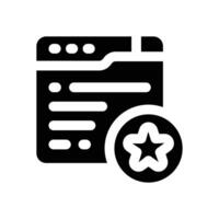 star glyph icon. Strong and solid icon for websites and mobile apps. vector