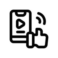 like line icon. Clean and minimalist icon for websites and mobile apps. vector